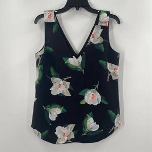 Banana Republic Tank Top Floral Magnolia V Neck